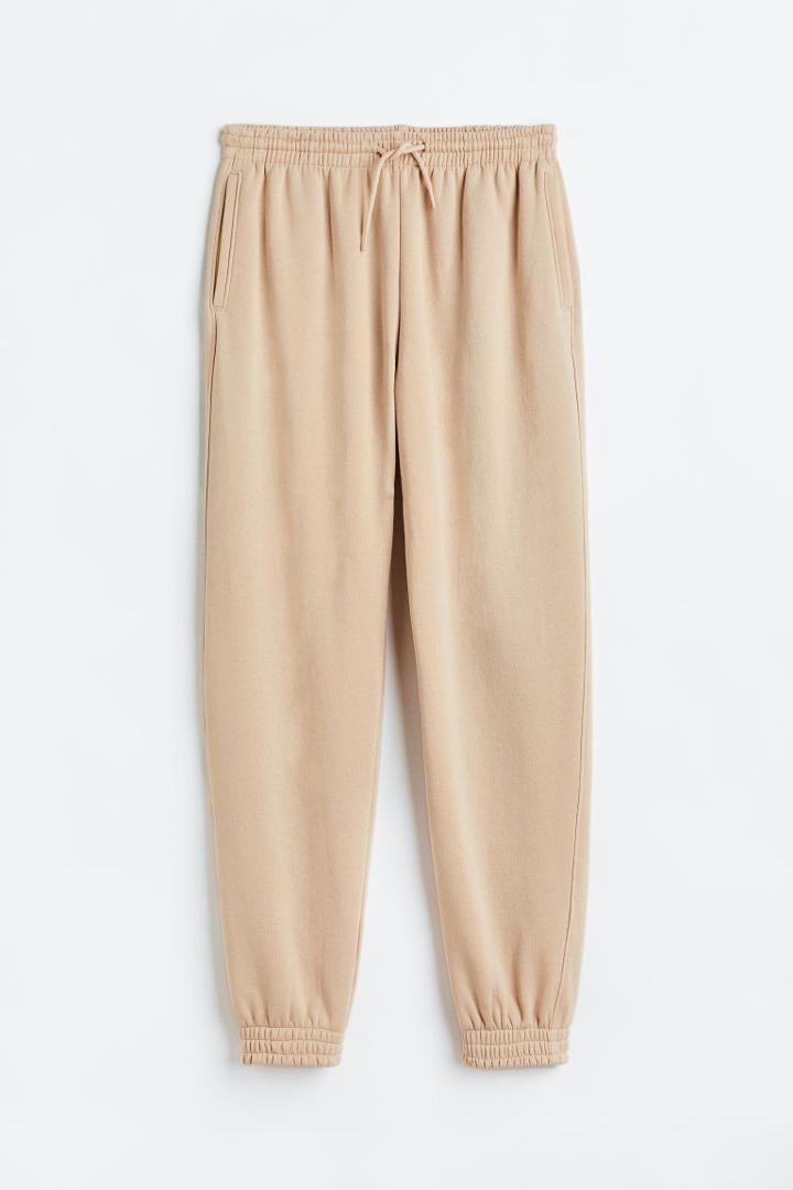 H & M - High Waist Joggers - Beige