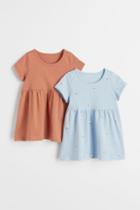 H & M - 2-pack Cotton Jersey Dresses - Blue