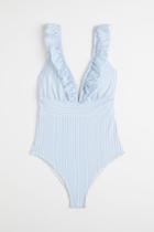 H & M - Padded-cup Swimsuit - Blue