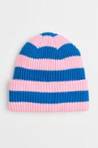 H & M - Appliqud Ribbed Hat - Blue