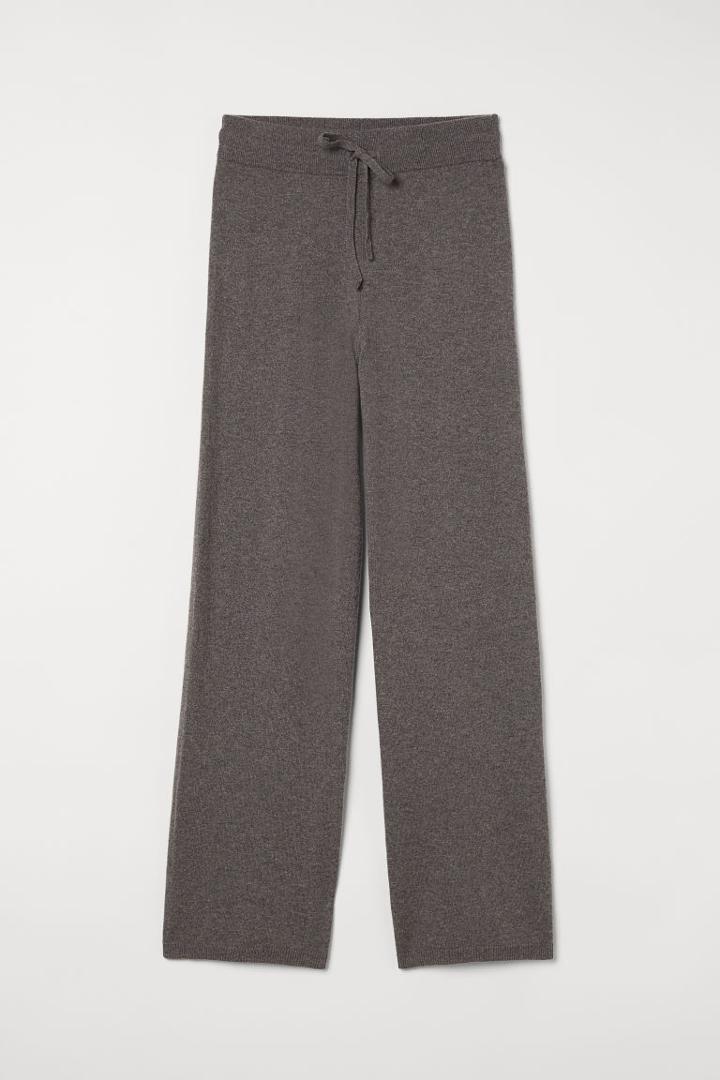 H & M - Knit Cashmere Pants - Beige