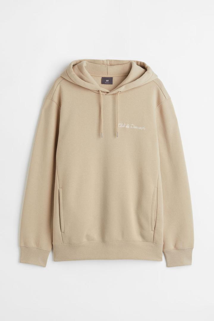 H & M - Regular Fit Hoodie - Beige