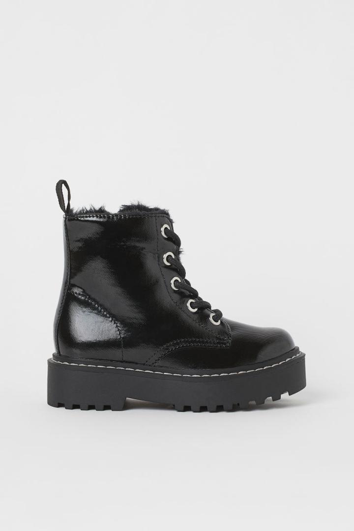 H & M - Warm-lined Boots - Black