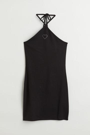 H & M - Halterneck Bodycon Dress - Black