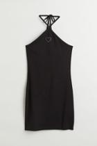 H & M - Halterneck Bodycon Dress - Black