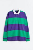 H & M - Oversized Fit Rugby Shirt - Purple