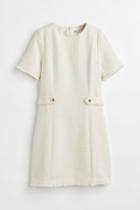 H & M - Wool-blend Boucl Dress - White