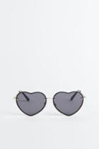 H & M - Heart-shaped Sunglasses - Gold