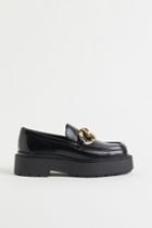 H & M - Chain-detail Chunky Loafers - Black