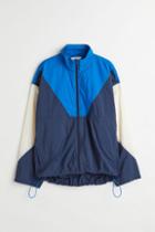 H & M - Color-block Nylon Jacket - Blue