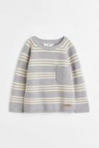 H & M - Jacquard-knit Sweater - Gray