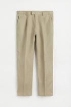 H & M - Relaxed Fit Linen Suit Pants - Green