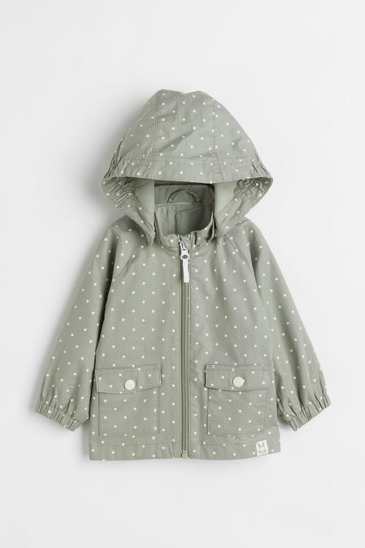 H & M - Coated Cotton Jacket - Green