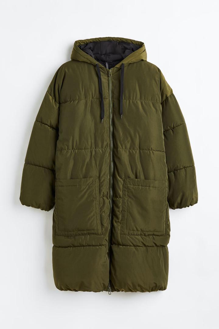 H & M - H & M+ Oversized Puffer Coat - Green
