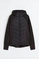 H & M - Padded Hooded Outdoor Jacket - Black
