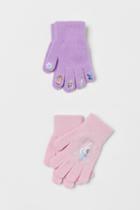 H & M - 2-pack Gloves - Purple