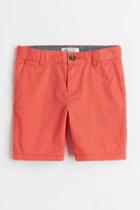 H & M - Cotton Chino Shorts - Orange
