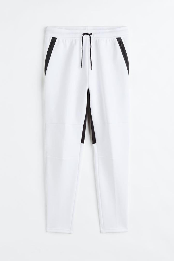 H & M - Sports Joggers In Drymove&trade; - White