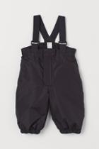 H & M - Snow Pants With Suspenders - Black