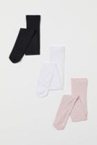 H & M - 3-pack Tights - Pink