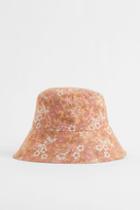 H & M - Linen Bucket Hat - Orange