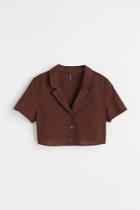 H & M - Crop Shirt - Brown
