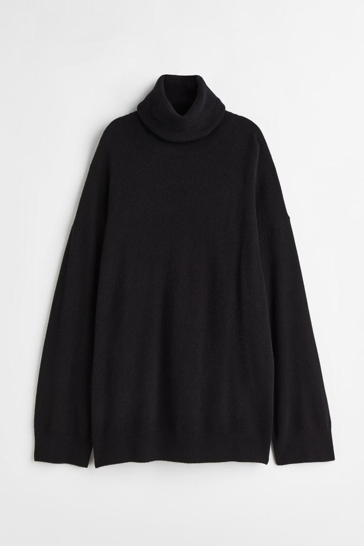 H & M - Cashmere Turtleneck Sweater - Black