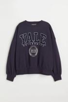 H & M - Sweatshirt With Printed Design - Blue