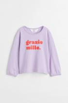 H & M - Cotton Sweatshirt - Purple