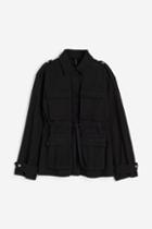 H & M - Cotton Twill Utility Jacket - Black