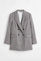 H & M - Double-breasted Jacket - Gray