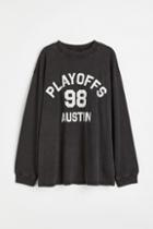 H & M - Long-sleeved Jersey Top - Black