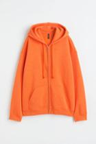H & M - Oversized Hooded Jacket - Orange