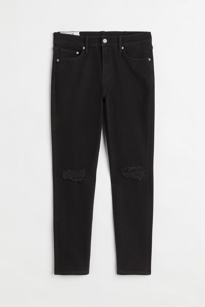 H & M - Skinny Cropped Jeans - Black