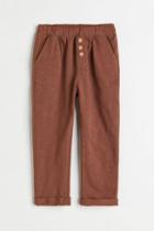 H & M - Slub Jersey Pants - Beige