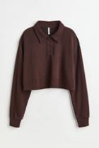 H & M - Rugby Crop Shirt - Brown