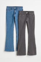 H & M - 2-pack Flare Fit Jeans - Black