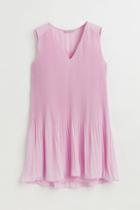 H & M - Pleated Dress - Pink