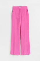 H & M - Flared Lyocell-blend Pants - Pink