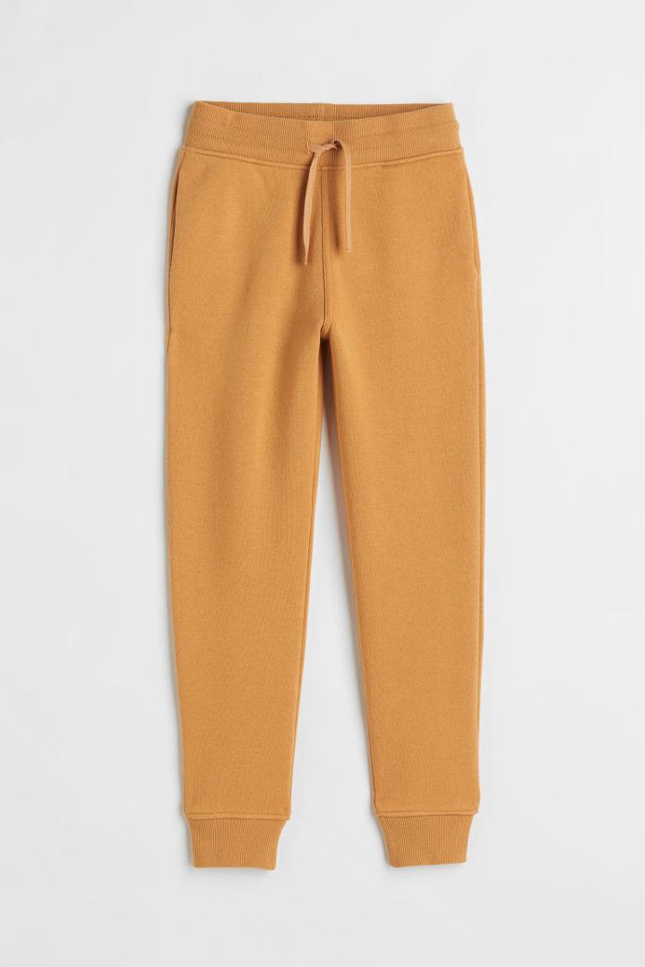 H & M - Brushed-inside Joggers - Yellow