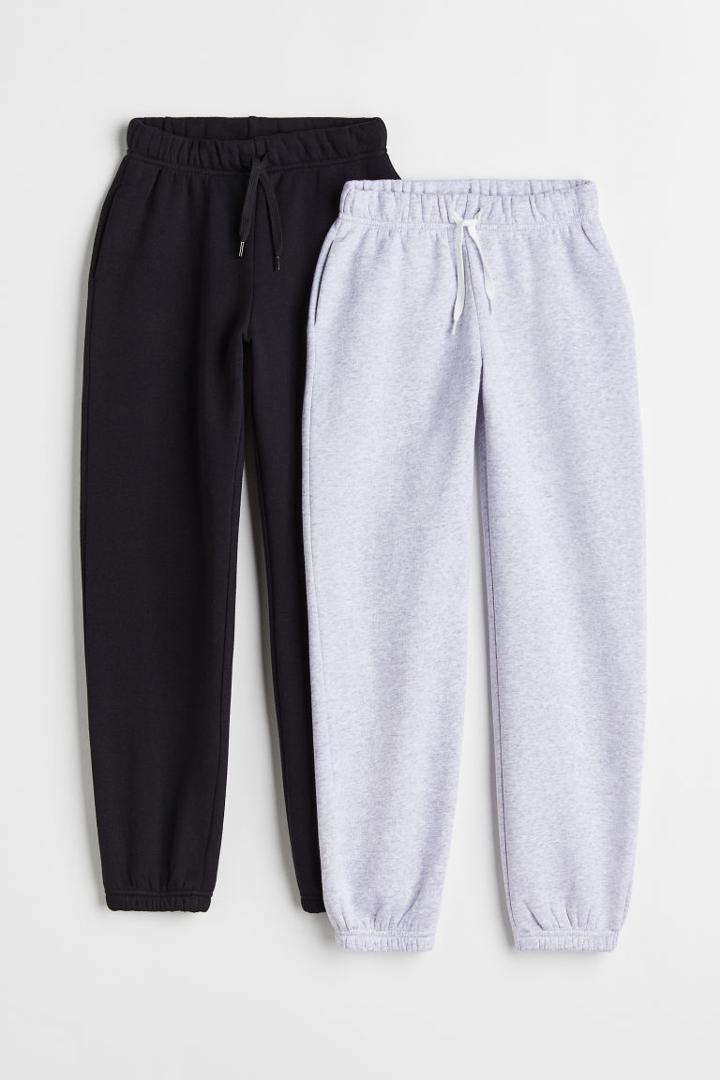 H & M - 2-pack Joggers - Black