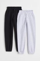 H & M - 2-pack Joggers - Black