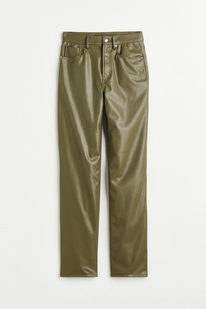 H & M - 90s Straight Pants - Green