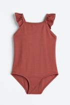 H & M - Flounced Swimsuit - Red