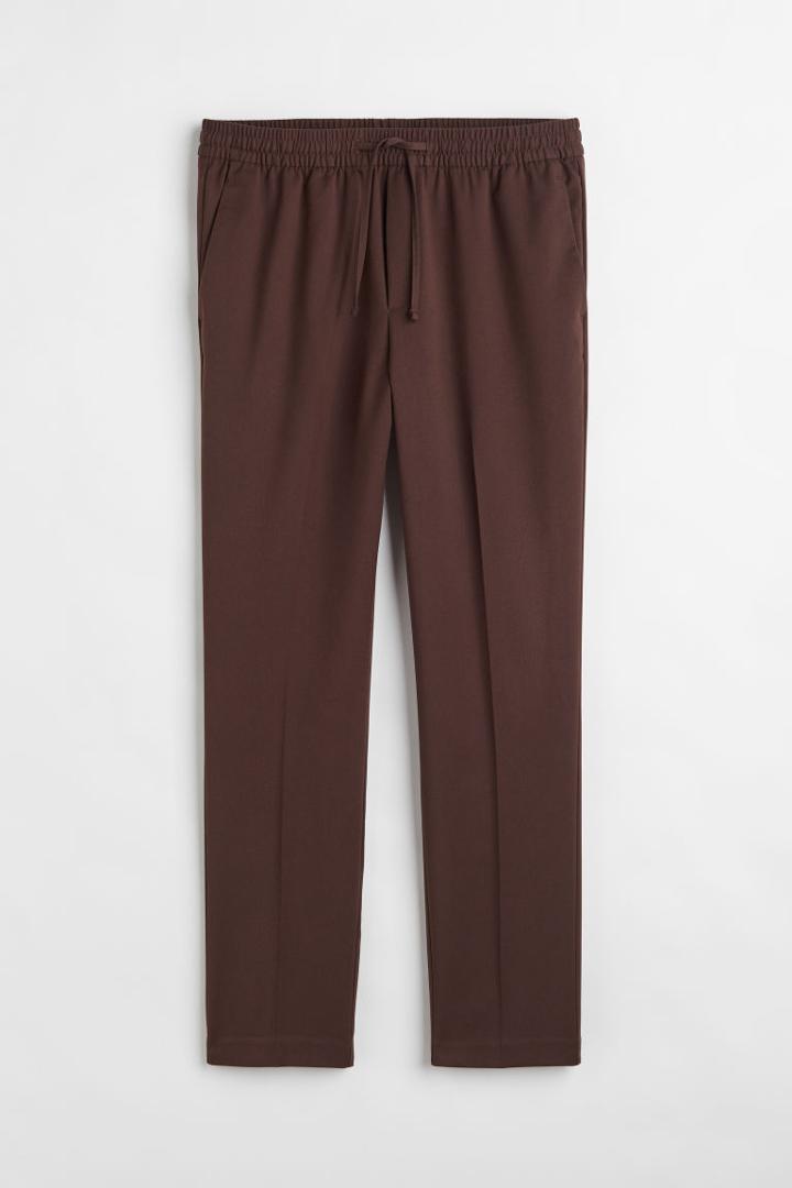 H & M - Slim Fit Joggers - Brown