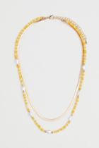 H & M - Double-strand Necklace - Yellow