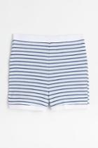 H & M - Jersey Shorts With High Waist - Blue