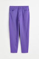 H & M - H & M+ Mom Loose Fit Twill Pants - Purple