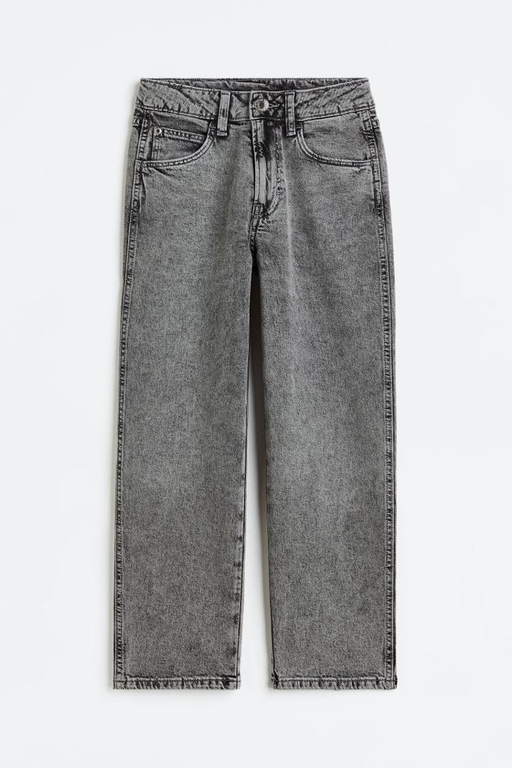 H & M - Baggy Fit Jeans - Gray