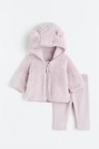 H & M - 2-piece Fleece Set - Purple